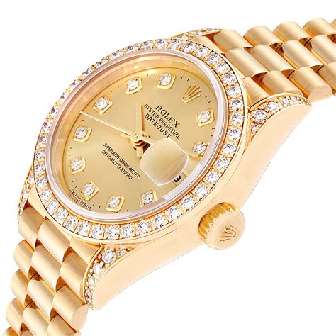 rolex with diamonds women's